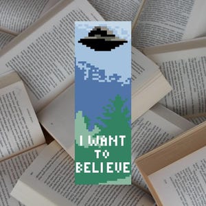 UFO - Bookmark - Cross Stitch Pattern - PDF Download - Digital Download