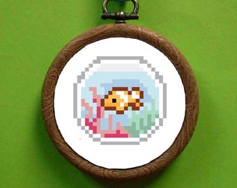 Fish Bowl - Cross Stitch Pattern - PDF Download - Digital Download -
