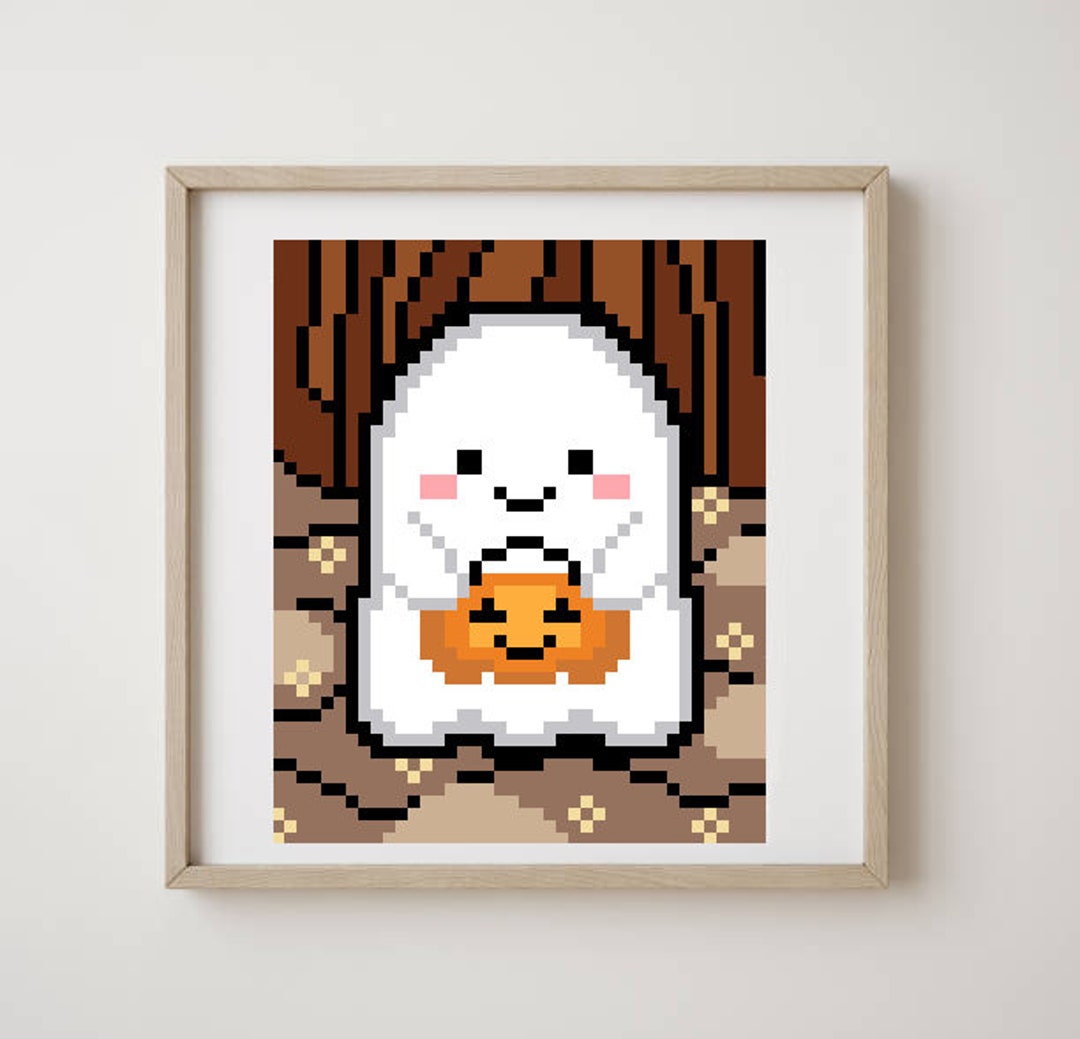 Cute Ghost - Halloween - Cross Stitch Pattern - PDF Download - Digital ...