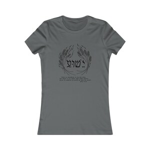Camiseta hebrea con el nombre de Yeshua / Hechos 4:12, regalo mesiánico, camiseta para mujer imagen 3