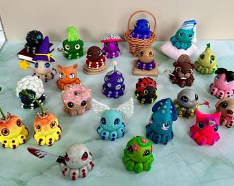 New Octopus Drop! 24 Handmade Polymer Clay Octopuses | Collectible Sea Creature Figurines