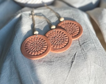 Terracotta Essential Oil Diffuser Ornament | Boho Desert Clay Home Accessory