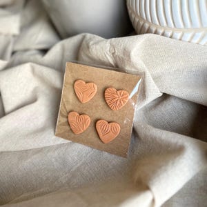 4pcs/ set Terracotta Heart Magnets | Clay Magnet | Boho decor | Home decor | Fridge Magnet | Gift idea | Ceramics magnet | Housewarming gift