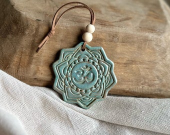 OM Ornament | OM Pendant | handmade ceramics | gift idea | Yoga | Spiritual | Home decor | Patio Decor | Wall decor | bedroom Decor | Gift