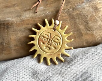 Sun Ornament | Esoteric decor | Summer decor | Ceramics ornament | Handmade | Boho decor | Bohemian Style | Wall decor | Gift idea