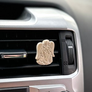 Car guardian Angel Air vent clip Car Clip Guardian Angel Gift idea handmade ceramics car accessories Angel gift for driver image 3