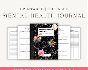 Mental Health Journal with Prompts