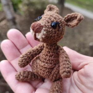 Crochet Baby Kangaroo Amigurumi Cute Animal Suitable for Kids Children Toy Doll Handmade