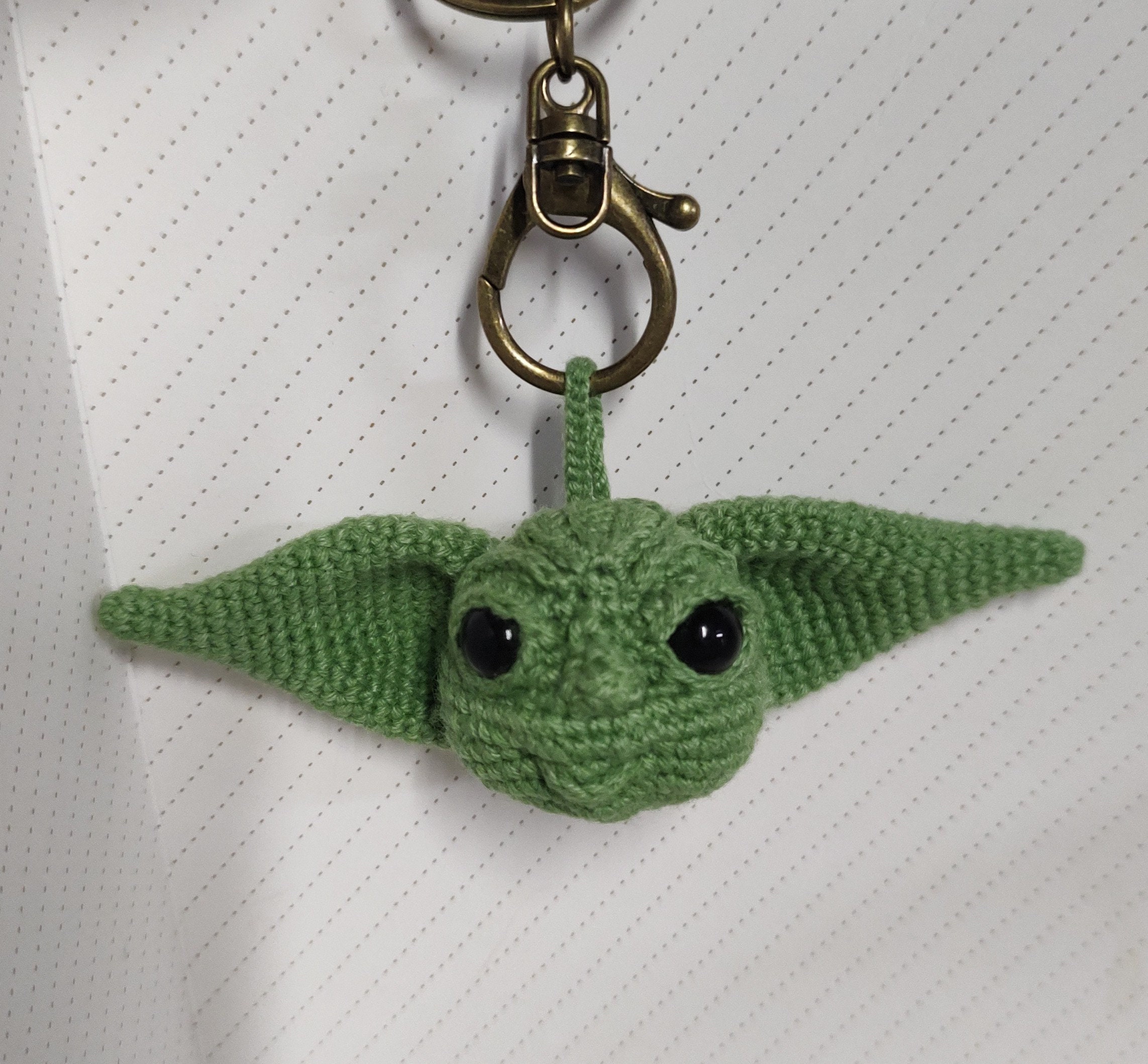 Baby Yoda Crochet,baby Yoda Keychain,green Key Holder,green Toy,key