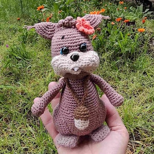 Crochet Squirrel - Amigurumi Toy - Cute Animal - Handmade - Plushie - For Babies and Children - Doll-Brown-Hazelnut