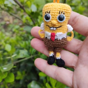 SpongeBob SquarePants Crochet,SpongeBob Crochet,Cartoon Character Crochet,Yellow sponge with pants, animated character, Sponge animation