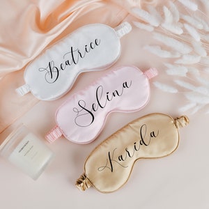 Customized Eye Masks Personalized Sleeping Masks Elegant Eye Mask Set for the Perfect Bridesmaid Proposal or Wedding Gift