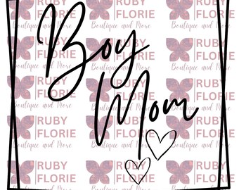 Boy Mom PNG Sublimation Instant Download