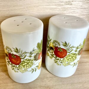 Vintage Spice of Life Vegetable Salt and Pepper Shakers, brand unknown, made in Japan