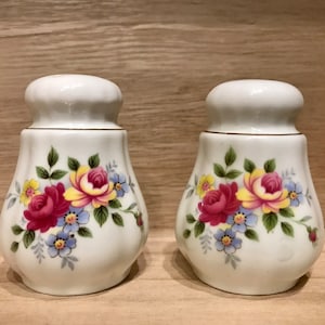 Vintage Bone China Floral Print Shaker Set