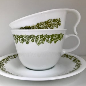 Vintage Corelle Spring Blossoms Crazy Daisy Teacup and Saucer Set