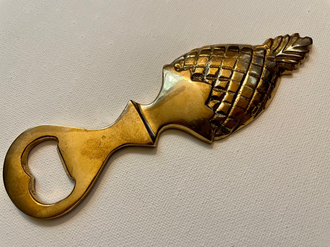 Vintage Brass Pineapple Bottle Opener - Etsy