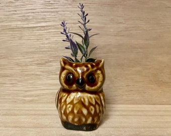 Vase hibou vintage miniature