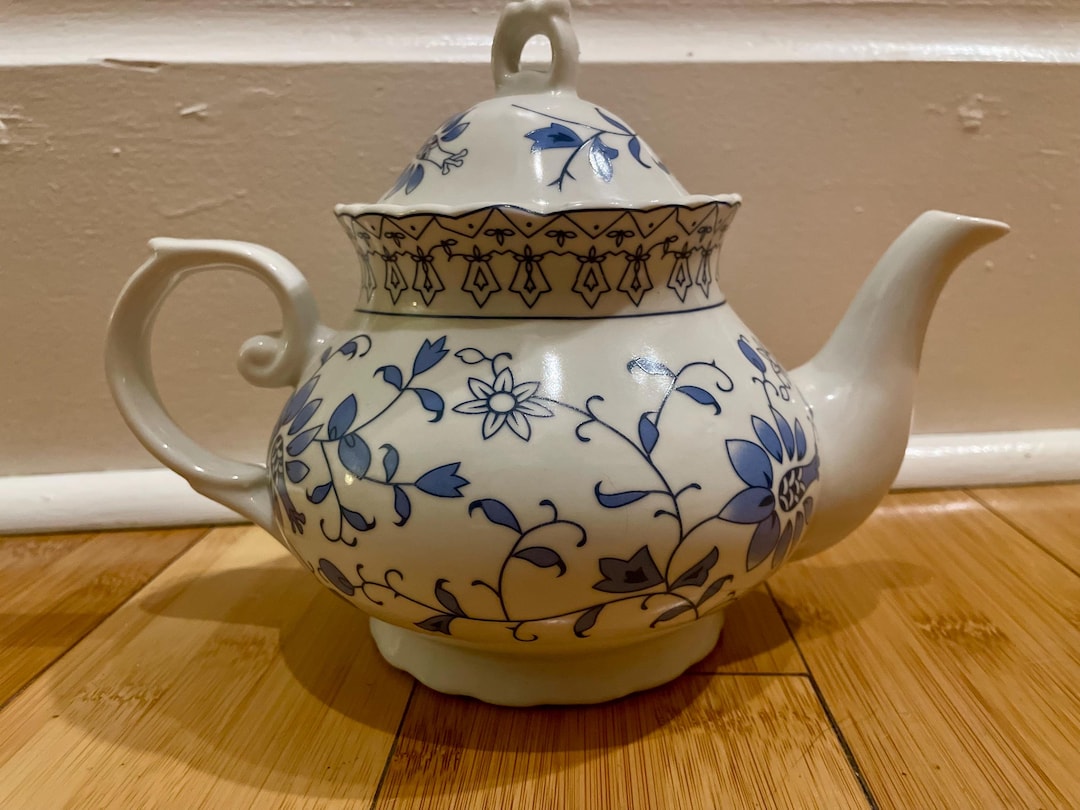 vintage-blue-and-white-floral-teapot-etsy