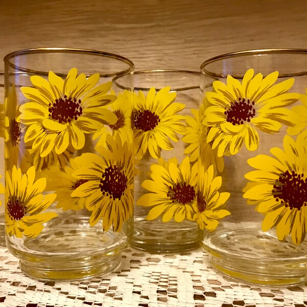 Sunflower Glasses Etsy