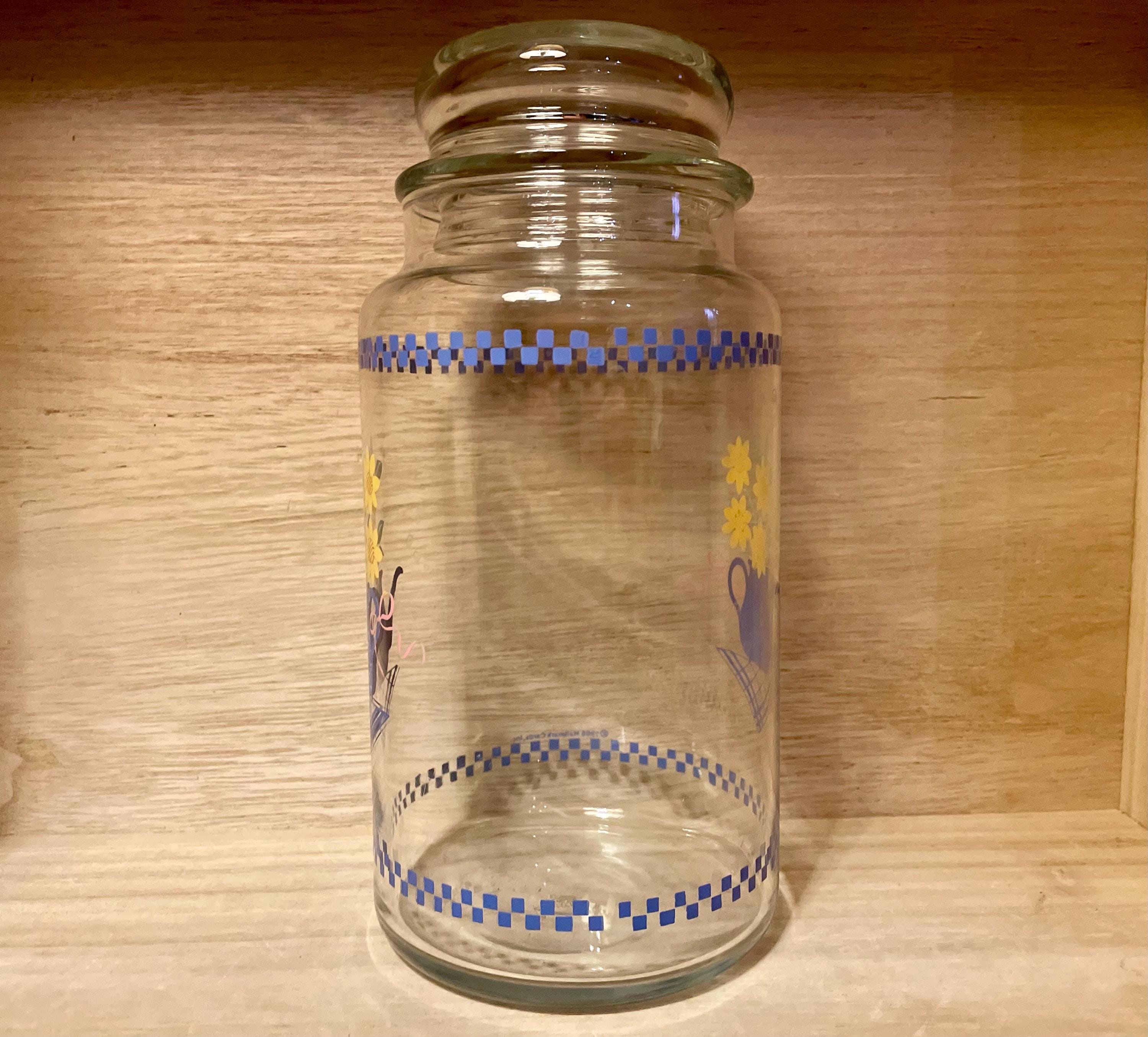 ヴィンテージ アンカーホッキング ガラスジャー（蓋付き） - Etsy 日本