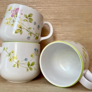 Vintage Clear Day Noritake Japan China Mugs, Set of 3