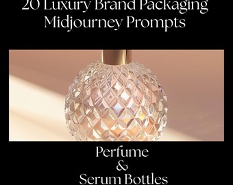 Luxury Perfume Serum Bottle Mockup MidJourney Prompts – AI Art (Digital Download)