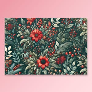 Carta da regalo floreale per mamme / Rotolo di carta da regalo con fiori retrò, Carta da regalo per compleanni in stile bohémien, Carta estetica artistica per occasioni speciali