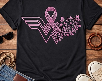Wonder Woman Cancer Shirt Motivational Thinking of You Gift Graphic Trending Now