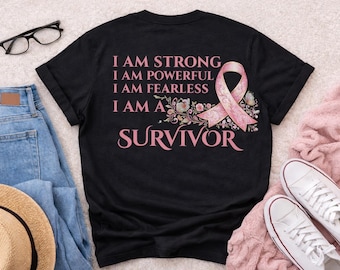 Breast Cancer Shirt Survivor Thinking of You Motivational Trending Now Cotton Gifts