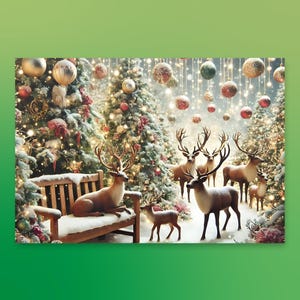 Winter Wonderland Reindeer Christmas Wrapping Paper for a Magical Cozy Woodland Holiday Paper, Best Seller Rustic Winter Sheets