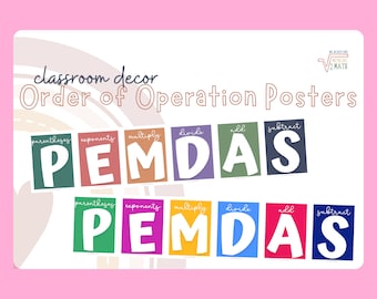 PEMDAS-posters (Orde van Operatie).