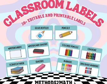 Labels voor het organiseren van opbergbakken in de klas
