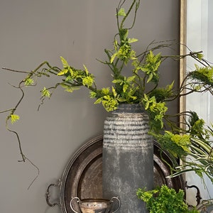 Moss Vine Tree branches, moss and ferns covered roots, artificial greenery, DIY flower arrangement, green faux plant leaves, home decor