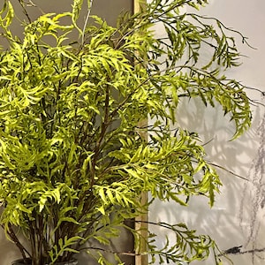 Fern Vine Tree branches, artificial greenery, DIY flower arrangement, green faux plant leaves, tall long branches, foliage, home decor