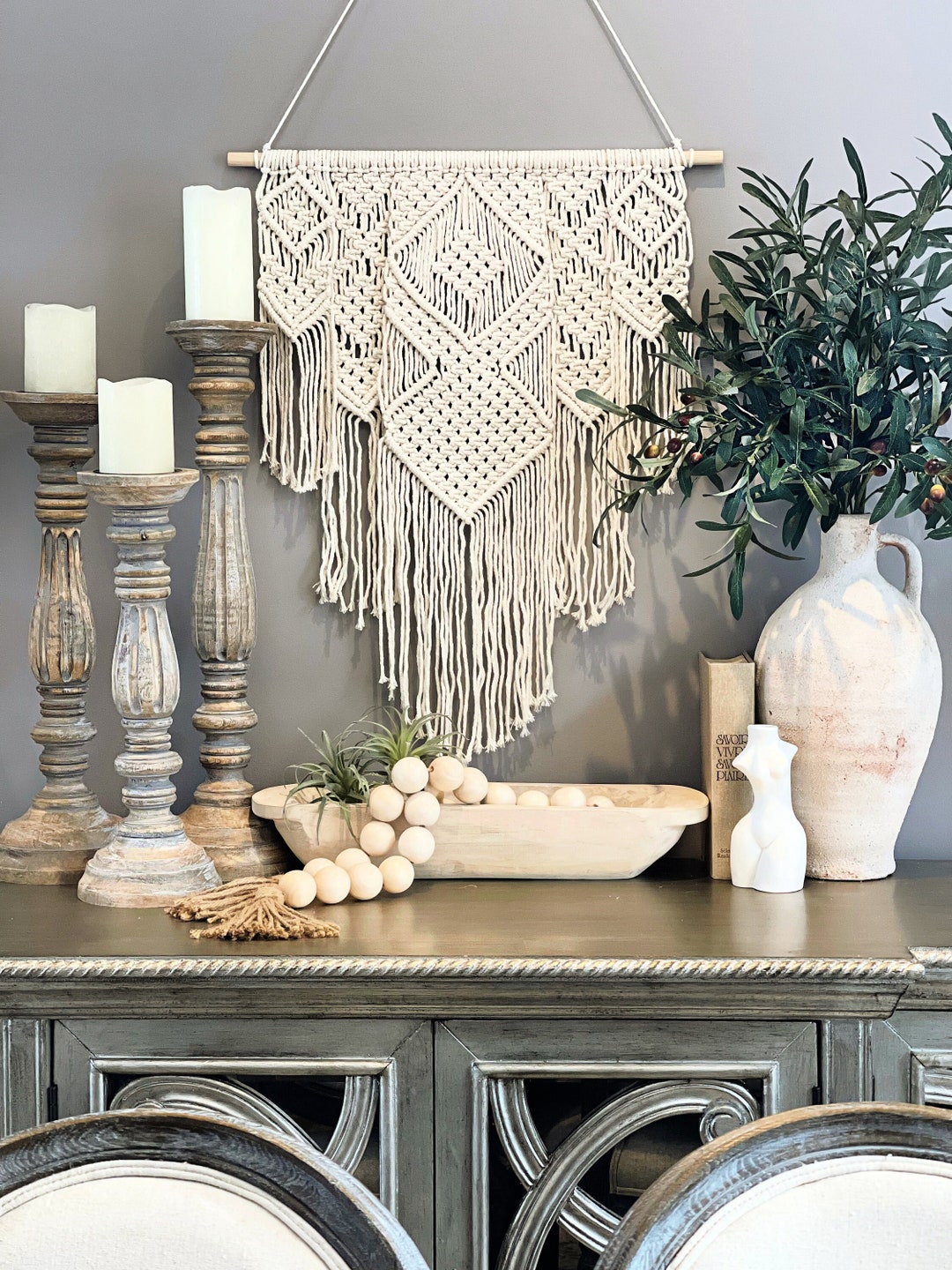 Macrame Wall Hanging, Handmade Boho Home Decor, Apartment Decor, Wall