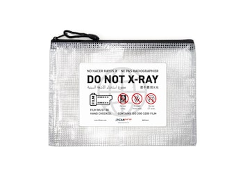 Bolsa de viaje para película radiográfica "No usar con rayos X" de 35 M Pro