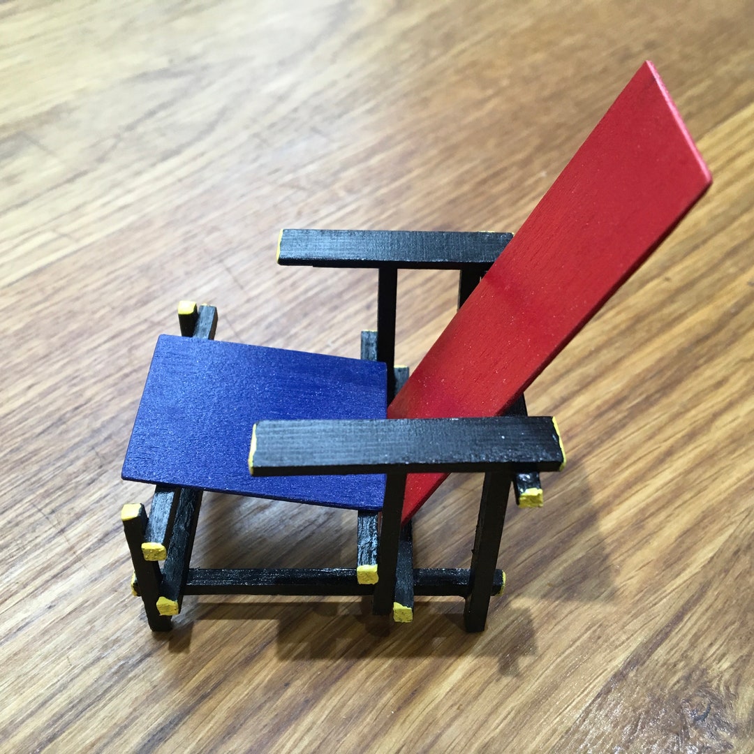 1/12 Scale Model of the Redblue Chair by Gerrit Rietveld Etsy