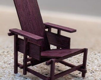 1/12 scale model of an early Rietveld chair