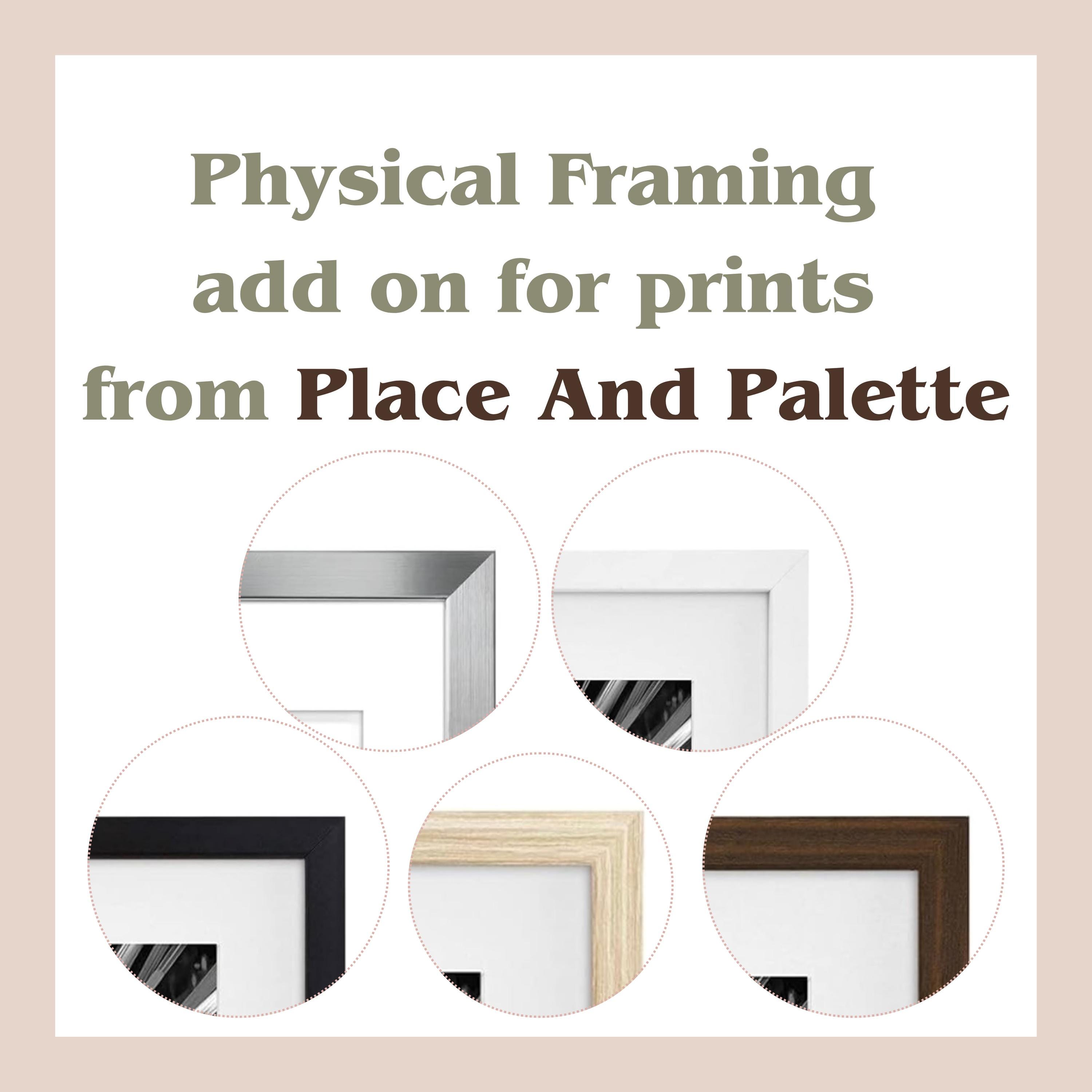 Framed Poster Options For Any SINGLE Print from the Place and Palette Shop