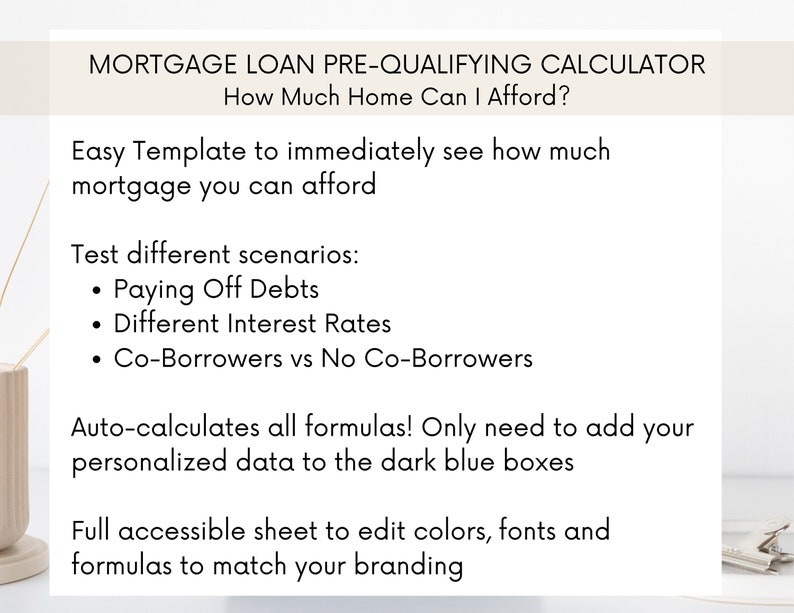 Mortgage Calculator How Much Home Can I Afford Excel Template for