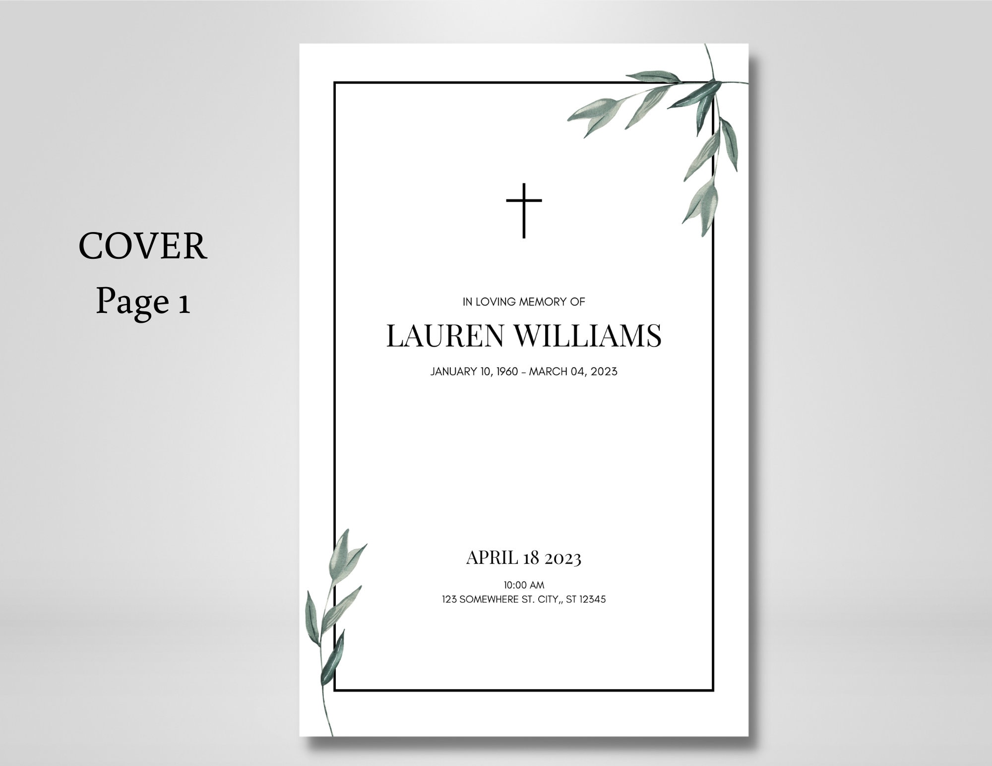 CATHOLIC Funeral Program Template | 4 Page Booklet Format | Editable in ...