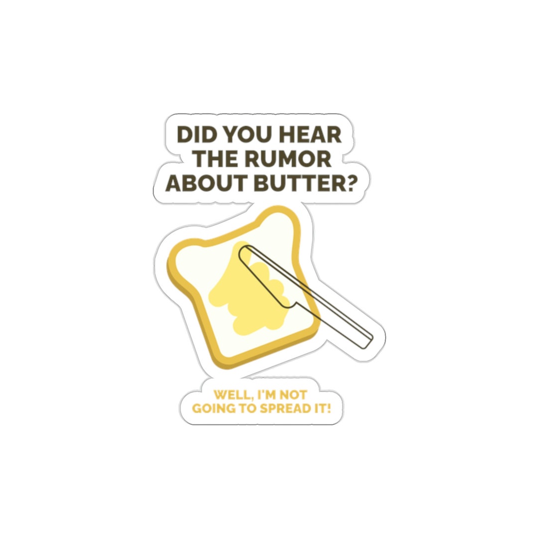 Dad Joke Sticker Funny Butter Joke Cute Sticker for Laptop Etsy