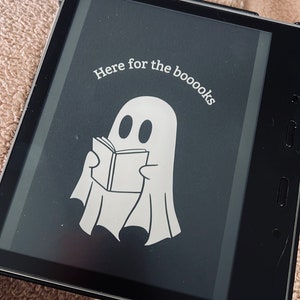 Cute Ghost Kindle Lock Screen Here For the Books Lock Screen Halloween Spooky Season
