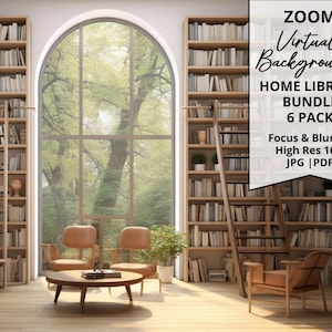 Zoom Backgrounds Virtual Digital Realistic Backdrops for Zoom Meetings, Office, Remote Work & Google Meet, Professional Zoom Call Background