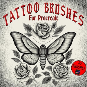 Procreate Tattoo Brushes, Stipple brushes, Whip Shading, Dotwork, Texture & Lineart Brush Set, Tattoo Needles Procreate Bundle