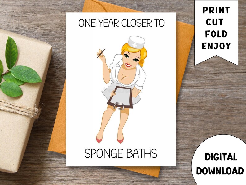 Printable Birthday Card, Funny Printable Card With Printable Envelope ...