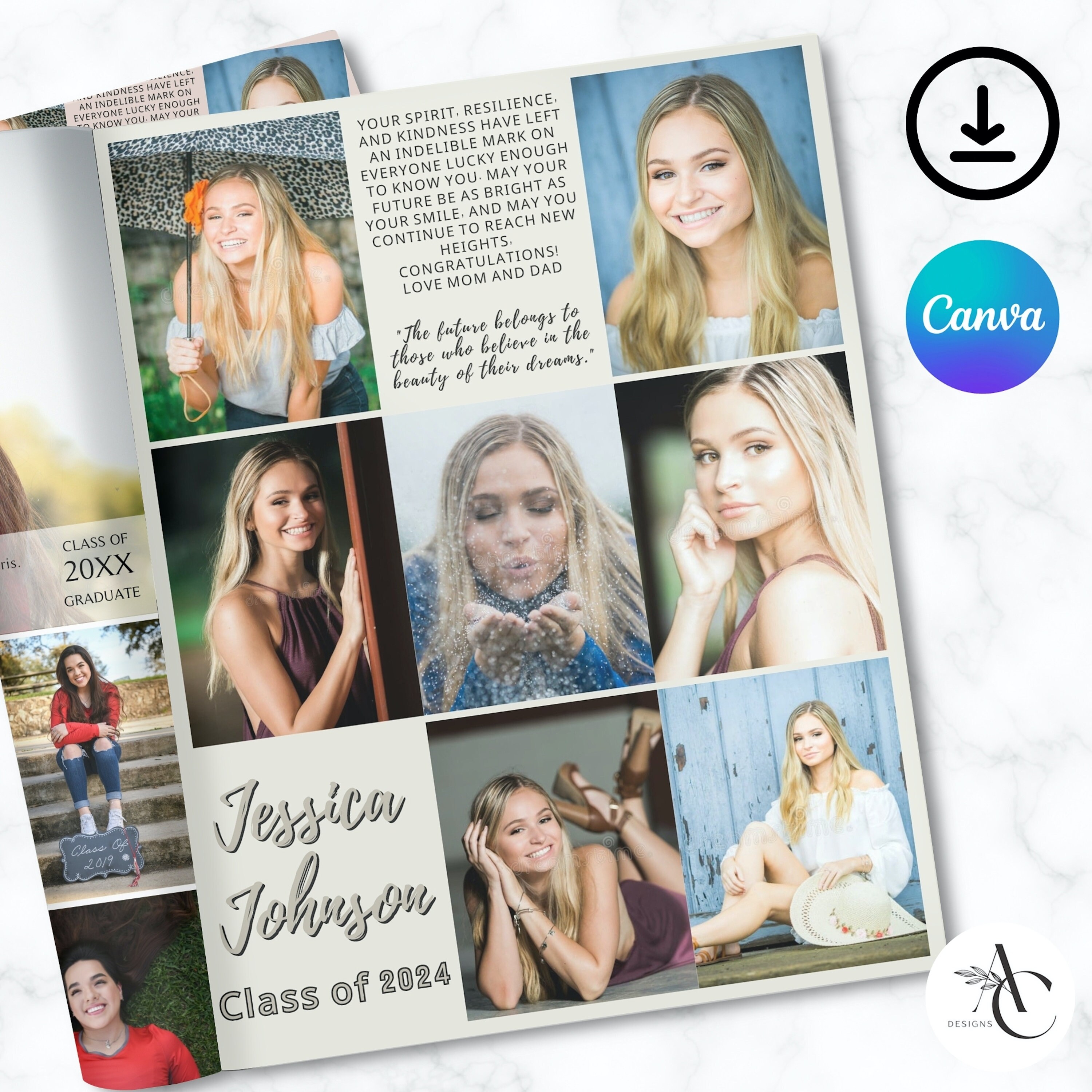 Yearbook Ad Canva Template Full Page Yearbook Ad Template Yearbook