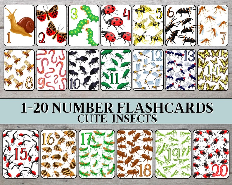 Number Flash Cards Montessori Printable Flashcards Homeschooling