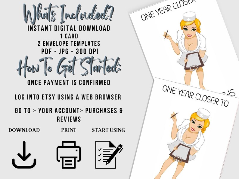 Printable Birthday Card, Funny Printable Card With Printable Envelope ...
